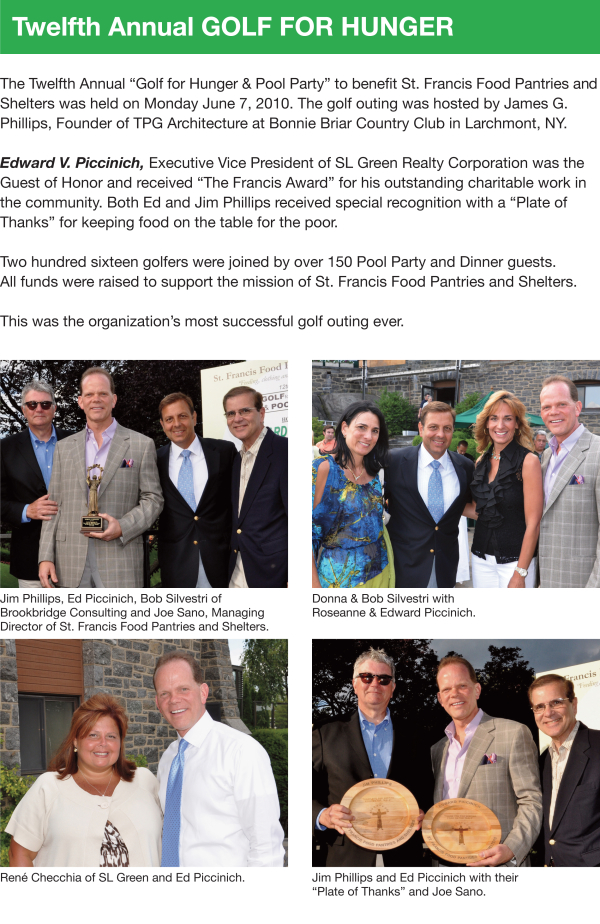 Fundraising - Golf for Hunger & Pool Party 2010